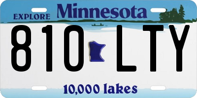 MN license plate 810LTY