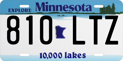 MN license plate 810LTZ