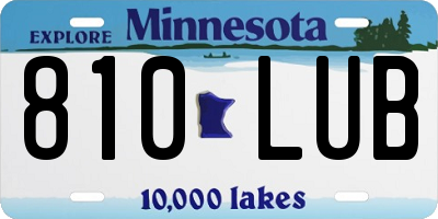 MN license plate 810LUB