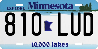 MN license plate 810LUD
