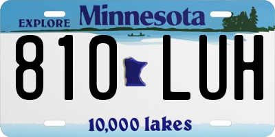 MN license plate 810LUH