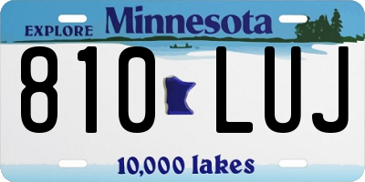 MN license plate 810LUJ