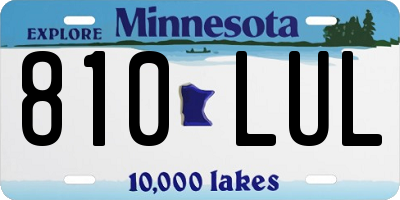 MN license plate 810LUL
