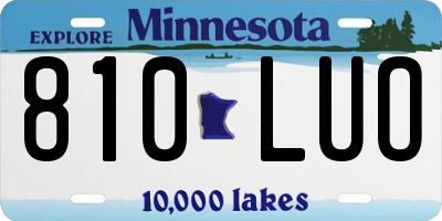 MN license plate 810LUO