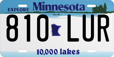 MN license plate 810LUR