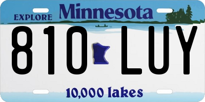 MN license plate 810LUY