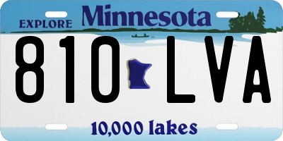 MN license plate 810LVA