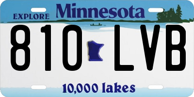 MN license plate 810LVB