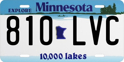 MN license plate 810LVC