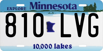 MN license plate 810LVG