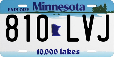 MN license plate 810LVJ