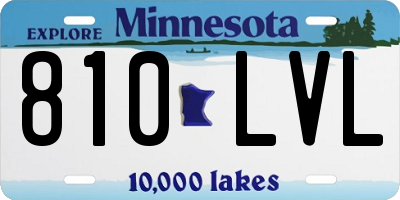 MN license plate 810LVL