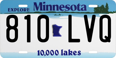 MN license plate 810LVQ