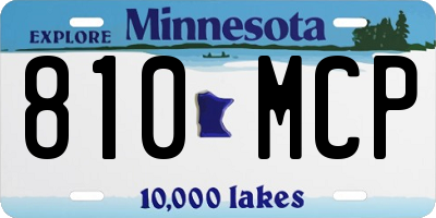MN license plate 810MCP