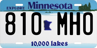 MN license plate 810MHO