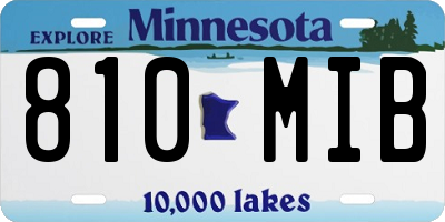 MN license plate 810MIB
