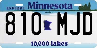 MN license plate 810MJD