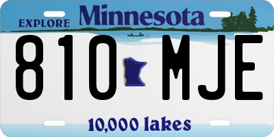 MN license plate 810MJE