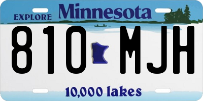 MN license plate 810MJH