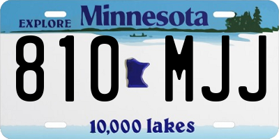 MN license plate 810MJJ