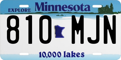 MN license plate 810MJN