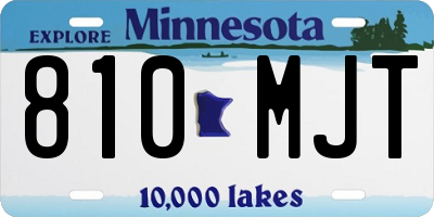 MN license plate 810MJT