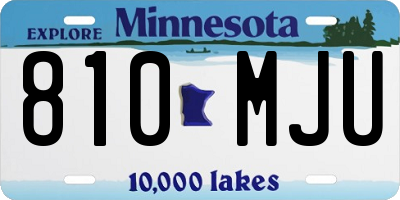MN license plate 810MJU