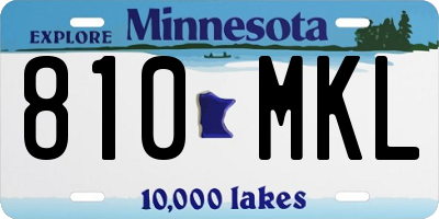 MN license plate 810MKL
