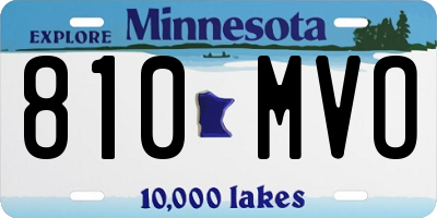MN license plate 810MVO
