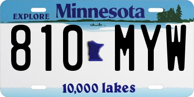 MN license plate 810MYW