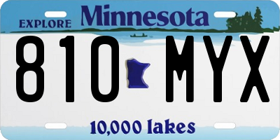MN license plate 810MYX