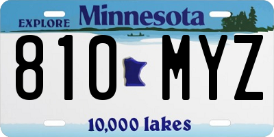 MN license plate 810MYZ
