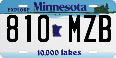 MN license plate 810MZB