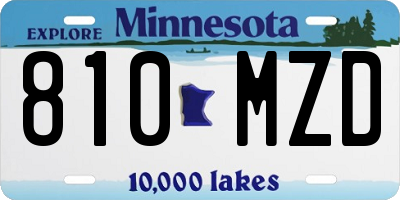 MN license plate 810MZD