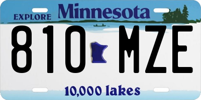 MN license plate 810MZE