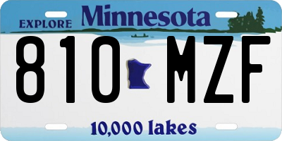 MN license plate 810MZF