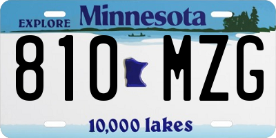 MN license plate 810MZG