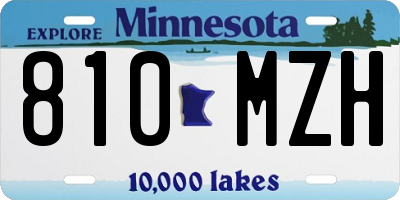 MN license plate 810MZH