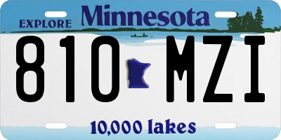 MN license plate 810MZI