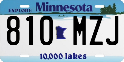 MN license plate 810MZJ