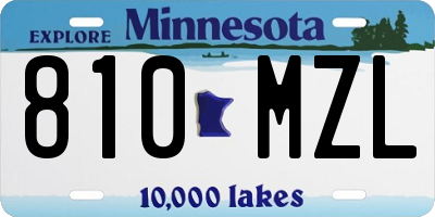 MN license plate 810MZL