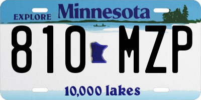 MN license plate 810MZP