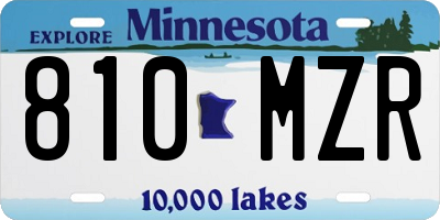 MN license plate 810MZR