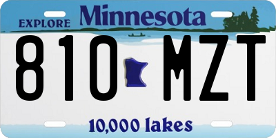 MN license plate 810MZT