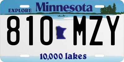 MN license plate 810MZY