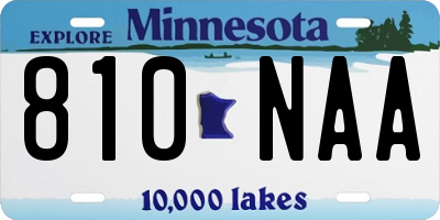 MN license plate 810NAA