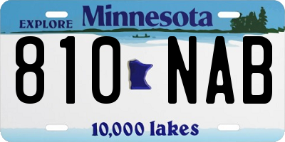 MN license plate 810NAB