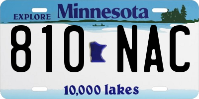 MN license plate 810NAC