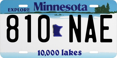 MN license plate 810NAE