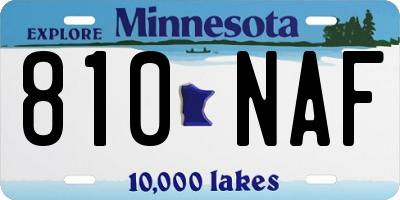 MN license plate 810NAF